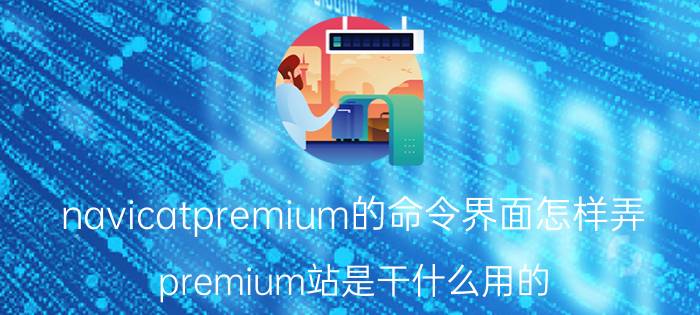 navicatpremium的命令界面怎样弄 premium站是干什么用的？